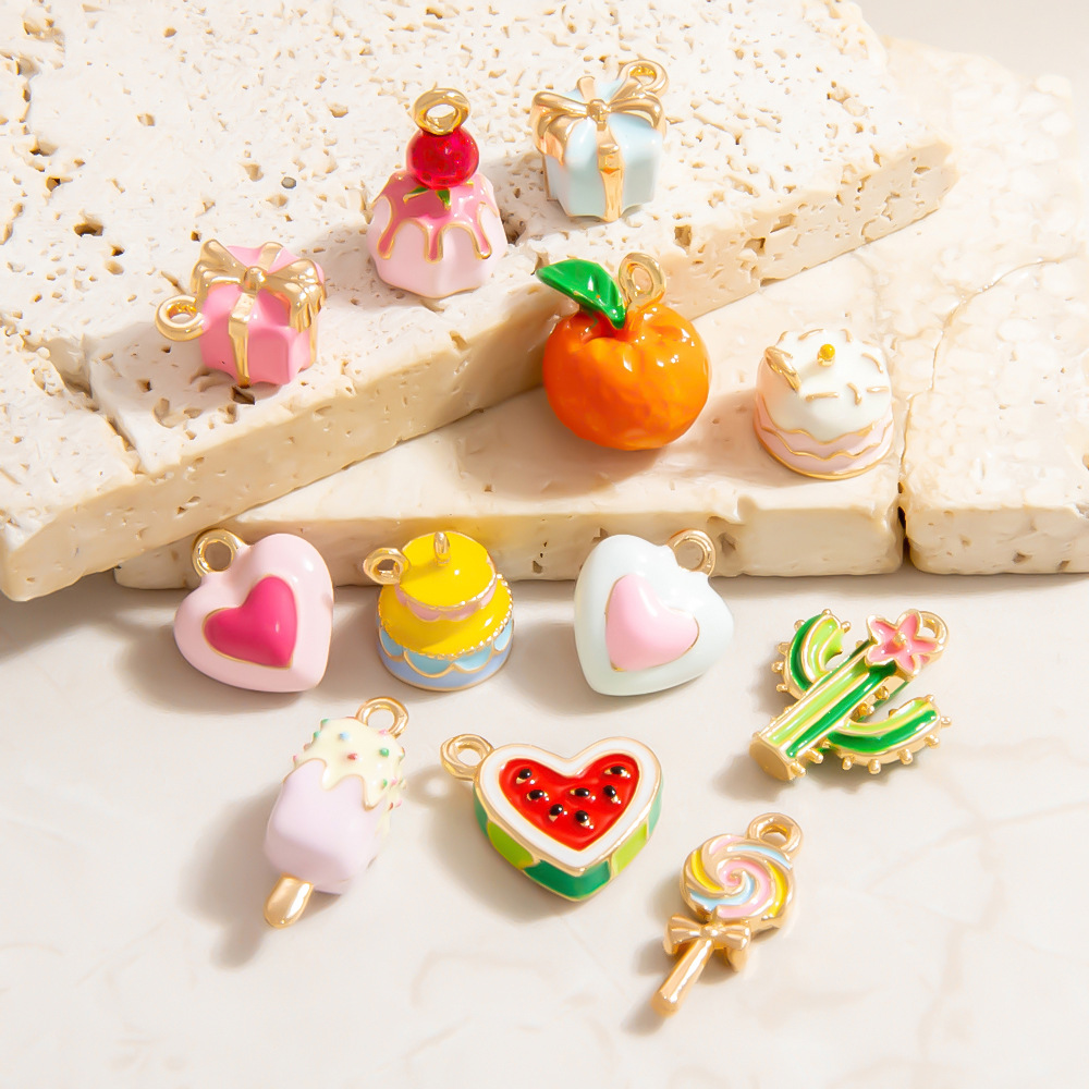 Cute Plant Alloy Gold Color DIY Pendants h5Picture3