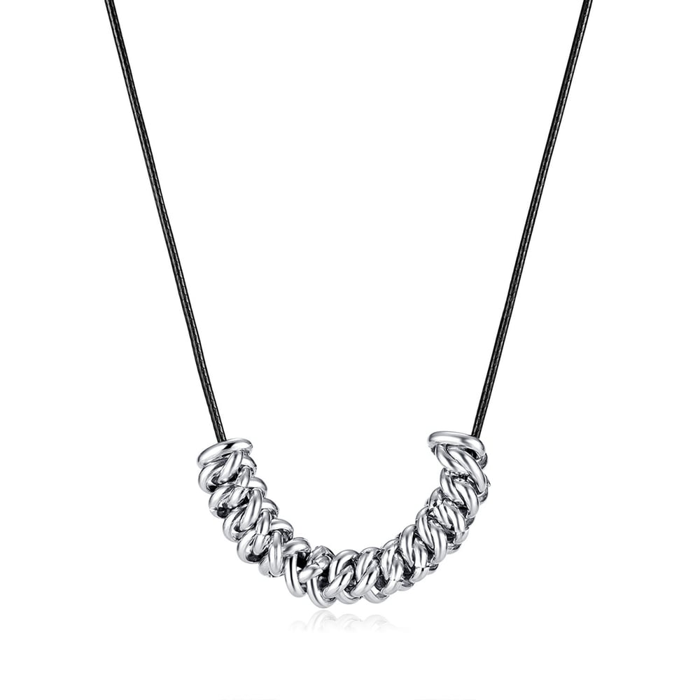 Halat Patchwork Paslanmaz Çelik Erkek Zincir Kolyeler Resim6