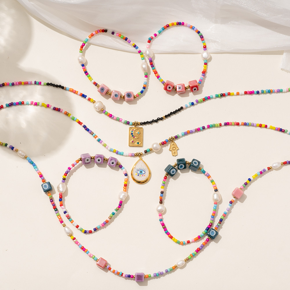 Colorful Romantic Series Beads Natural Stone Women's Beaded Necklaces h5Picture4