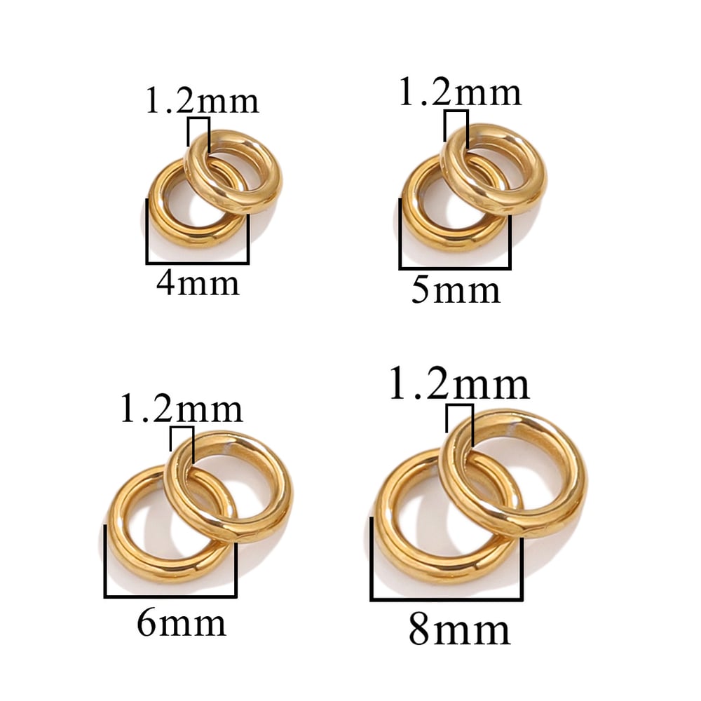 1 Piece DIY Classic Solid Color Annulus Stainless Steel Women's Pendants h5Picture5
