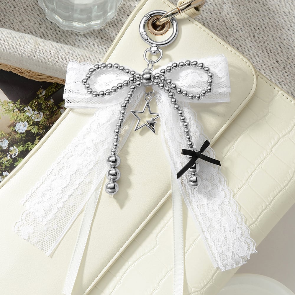 Beaded Bow Knot Bag Charms Picture3