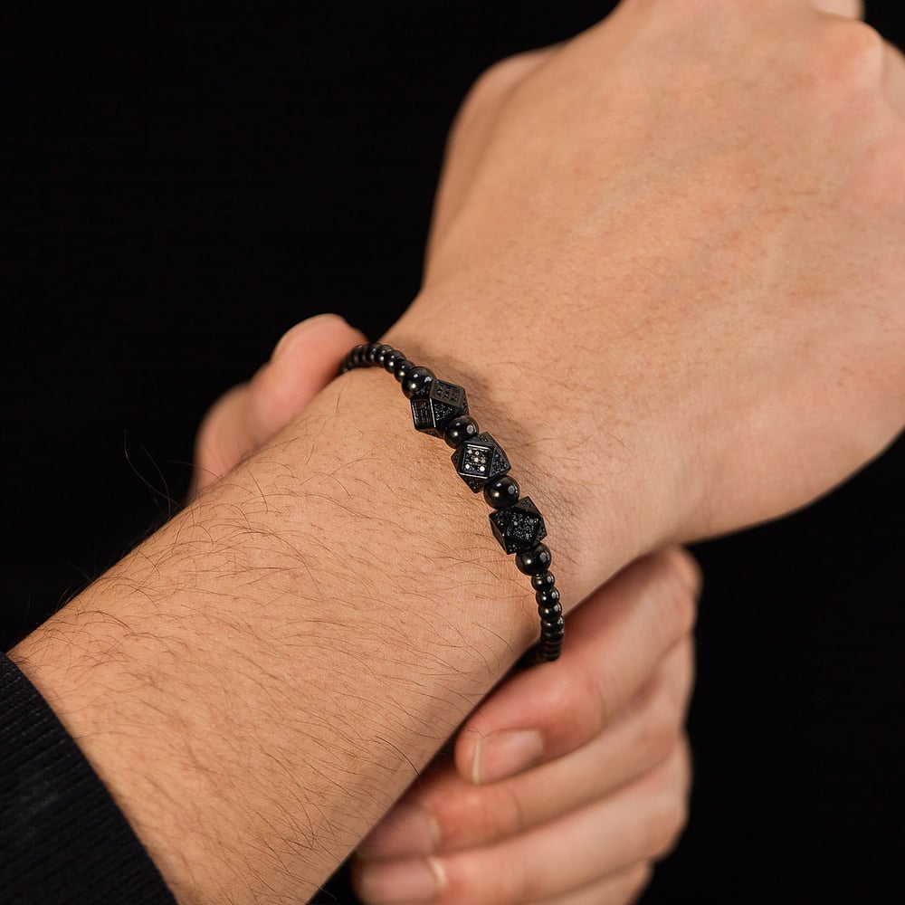 Karmaşık Seri Punk Geometrik Paslanmaz Çelik Altın Rengi Erkek Zincir Bileklikler h5Resim5