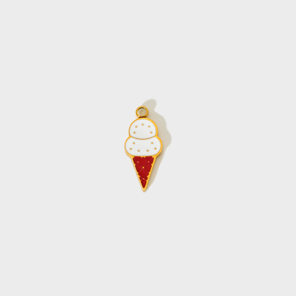 Cute Ice Cream DIY Stainless Steel Pendant Picture4