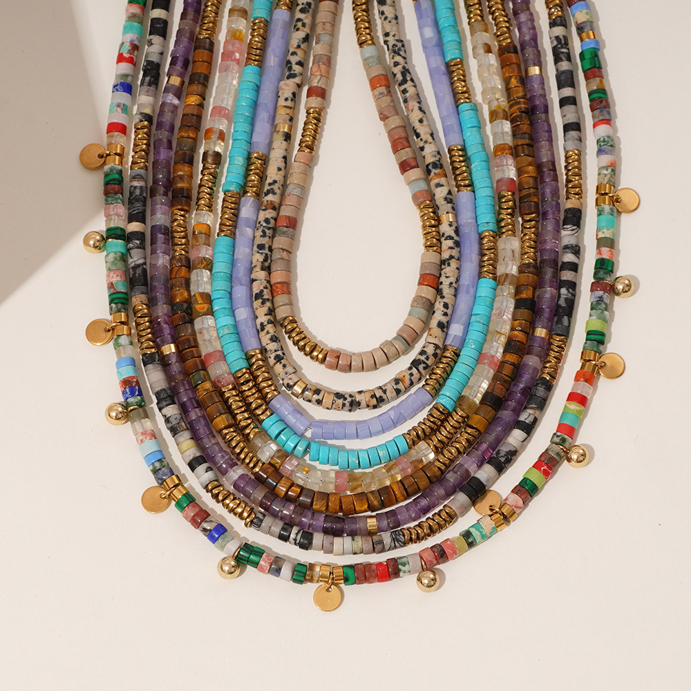 Bohemian Natural Stone Beads Women's Beaded Necklaces Picture4