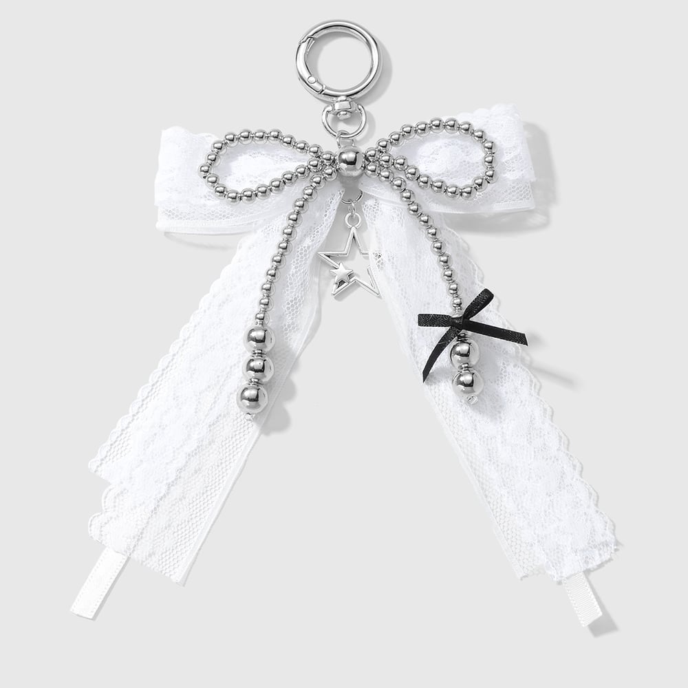 Beaded Bow Knot Bag Charms