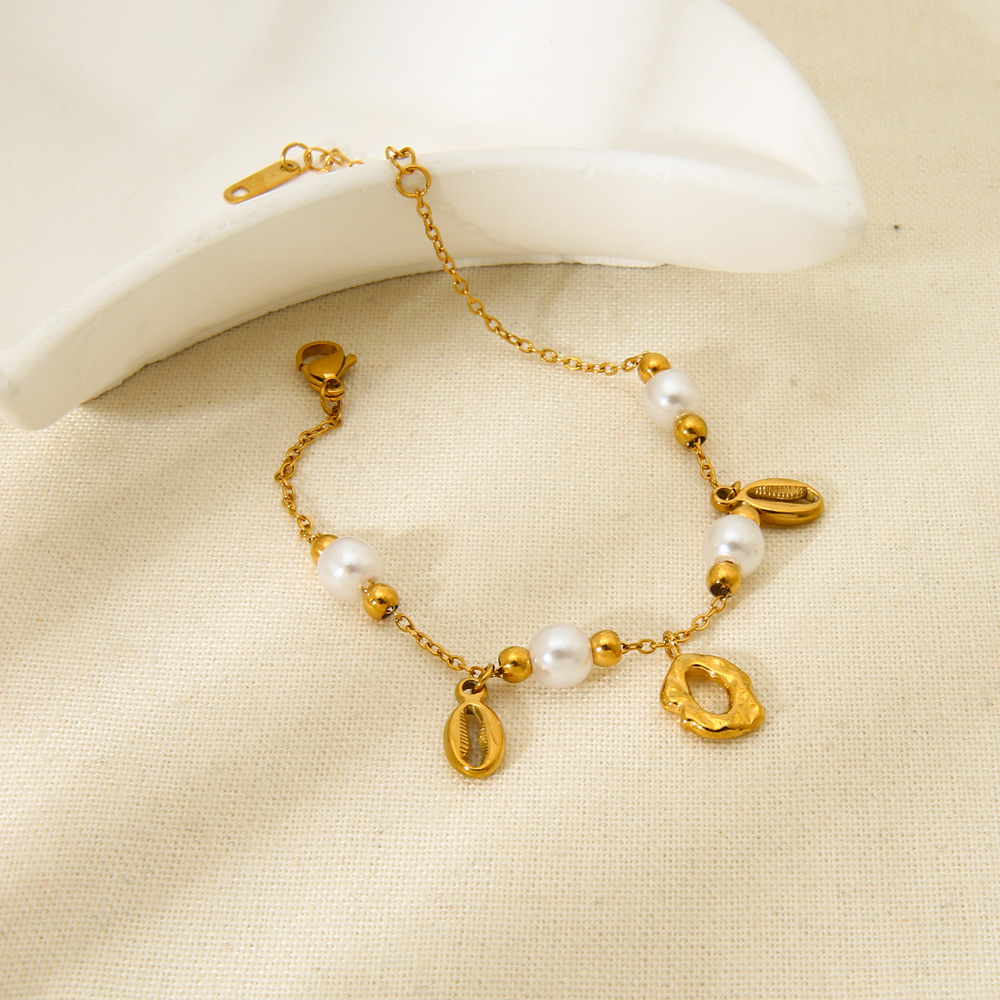Stylish Versatile Ocean Series Gold - colored Stainless Steel Women's Bracelets h5Picture2