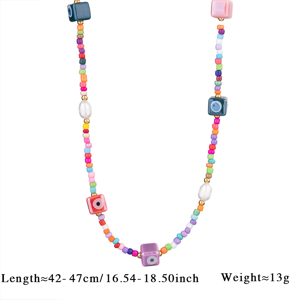 Colorful Romantic Series Beads Natural Stone Women's Beaded Necklaces h5Picture2