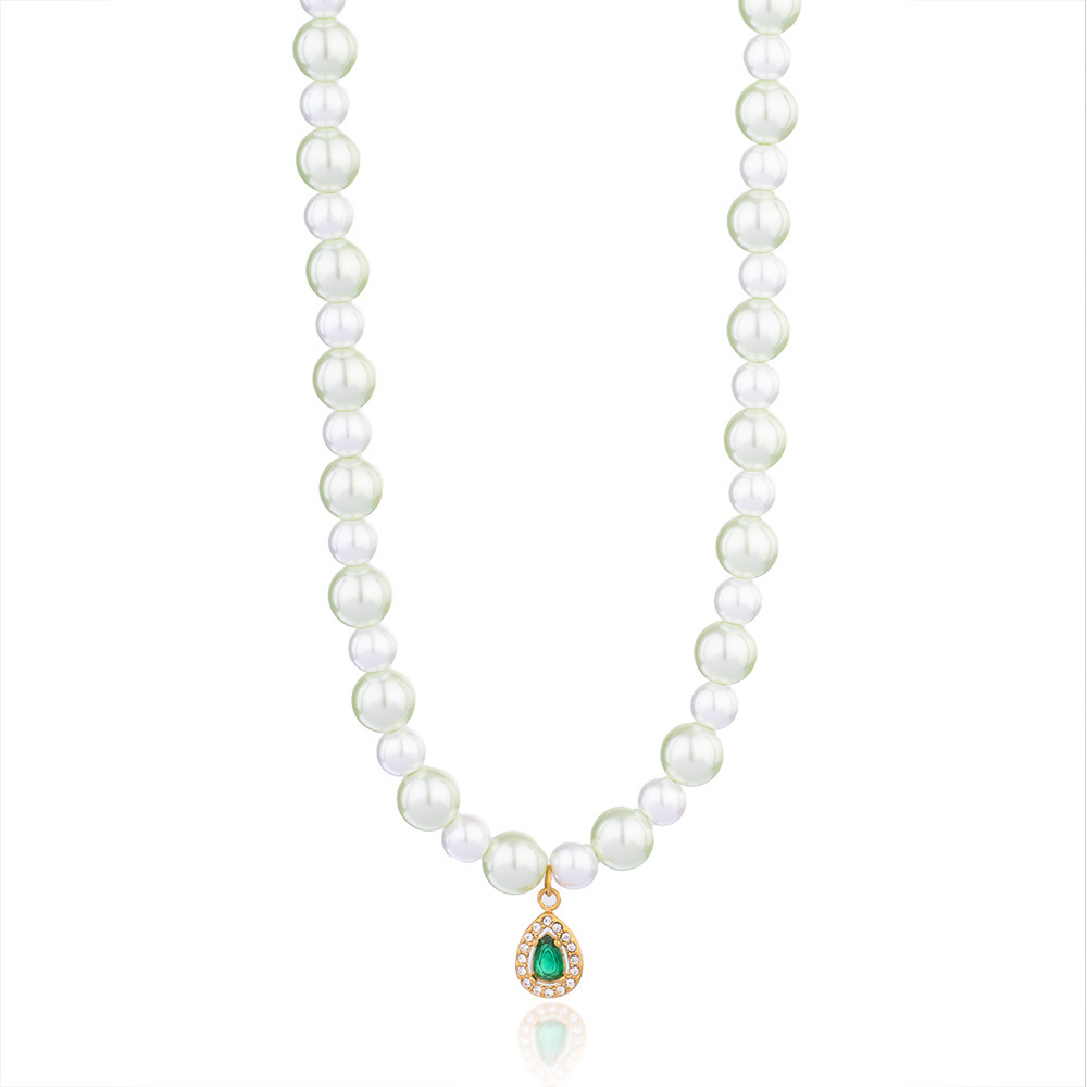 Charming Droplet Stainless Steel Gold Color Women's Beaded Necklaces