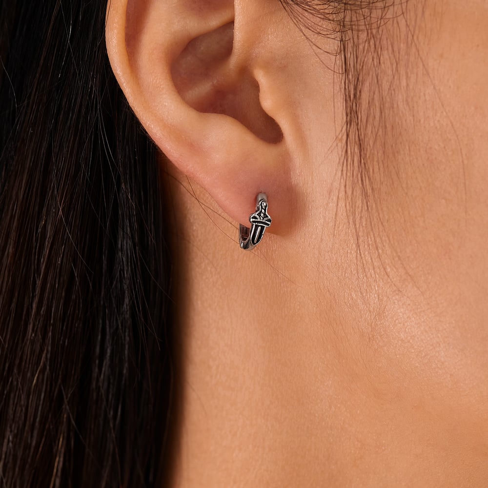 Modern Sword Paslanmaz Çelik Erkek Küpe Resim4