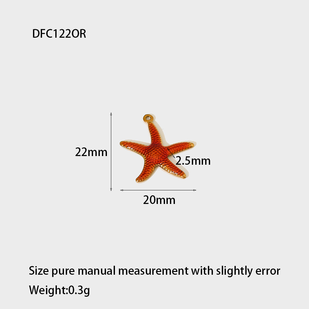 1 Piece Cute DIY Starfish Necklace Accessories Stainless Steel Women's Pendant h5Picture7