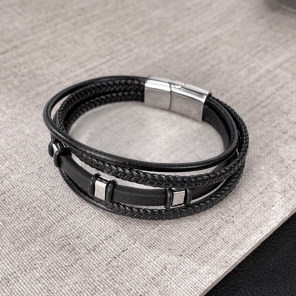 1 Piece Architectural Multilayer Stainless Steel Men's Bracelets h5Picture6