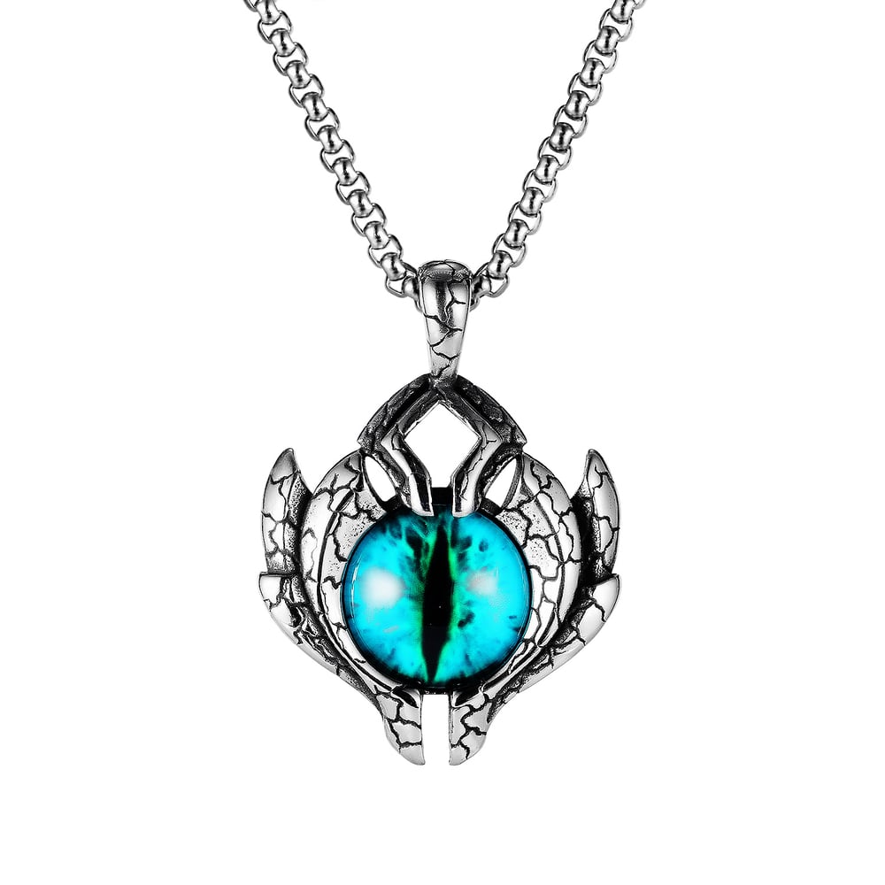 1 Piece Demon's Eye Stainless Steel Men's Necklaces