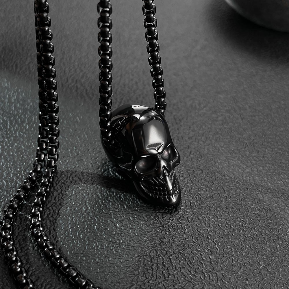 1 Piece Punk Skull Stainless Steel Men's Necklaces h5Picture5