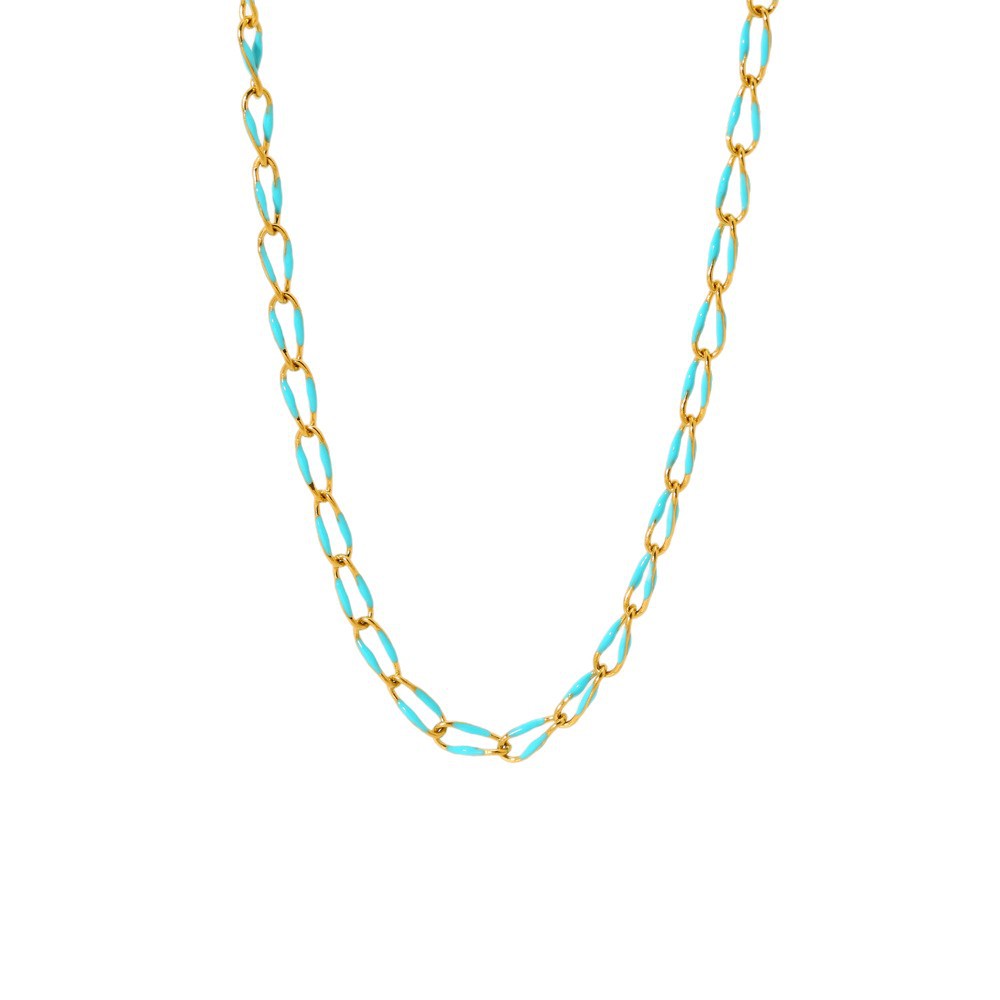 Light Luxury and Sweet Multi - colored DIY Stainless Steel Bead Cha Picture5