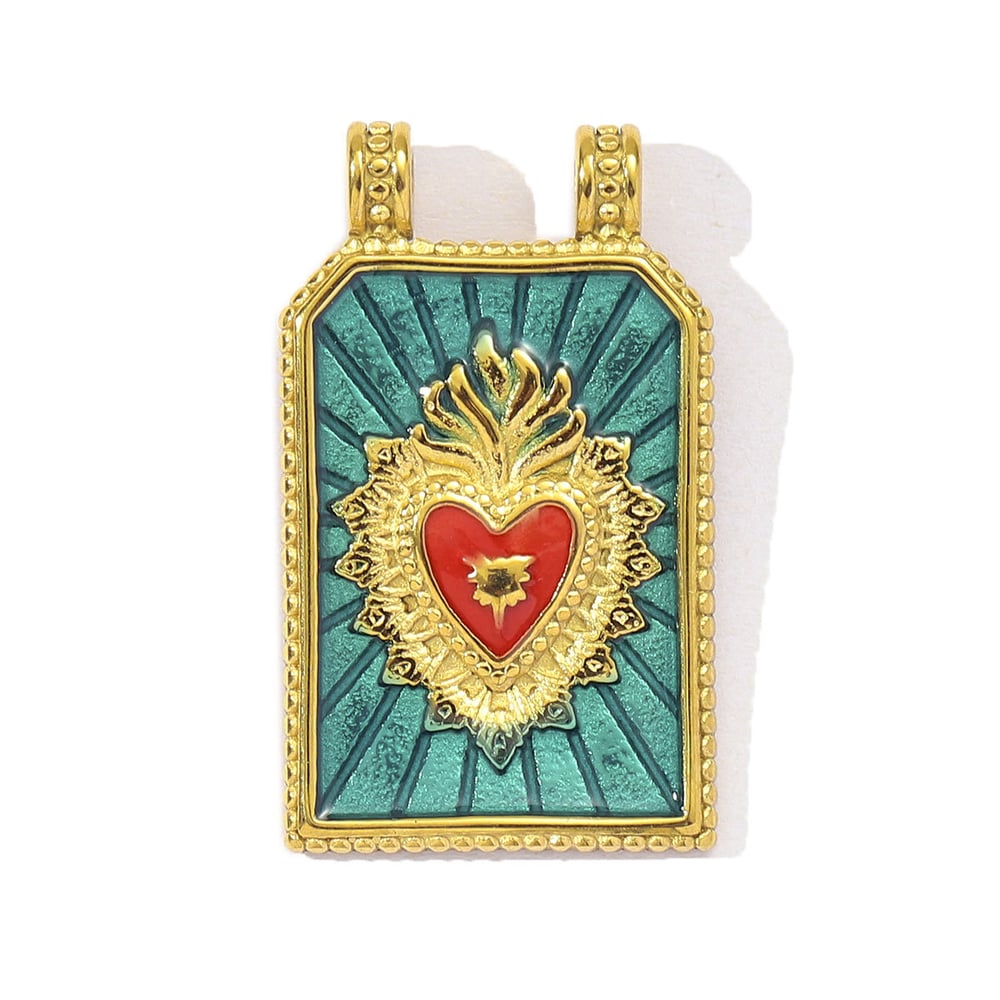 Modern Eye Pattern Stainless Steel Gold Color Pendants h5Picture4
