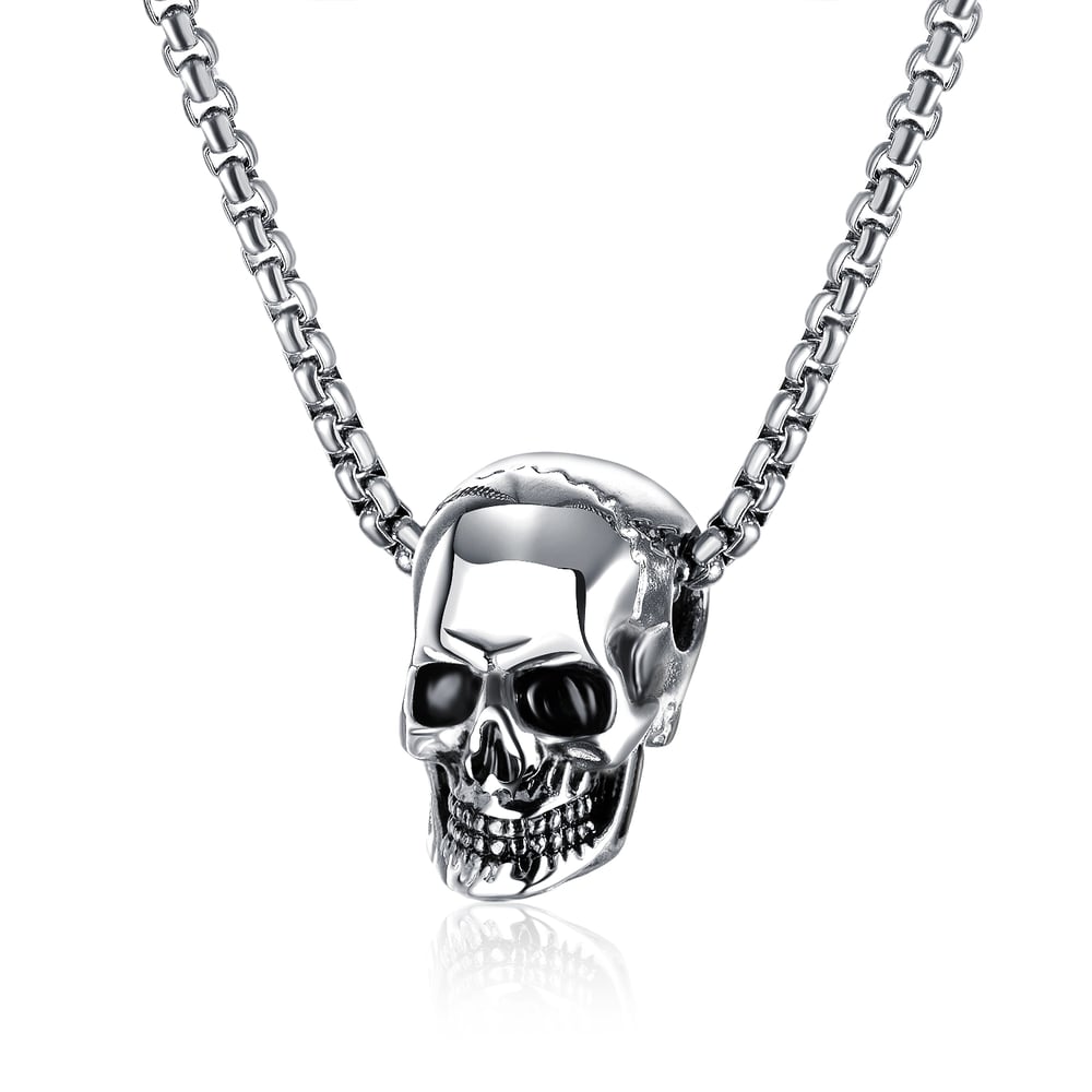 1 Piece Punk Skull Stainless Steel Men's Necklaces