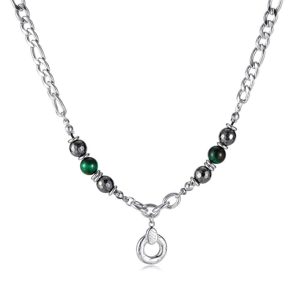 İnce Geometrik Paslanmaz Çelik Erkek Zincir Kolyeler h5Resim5