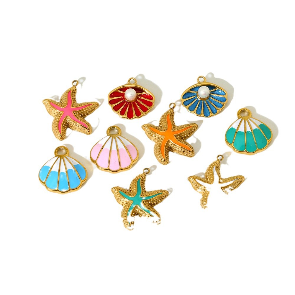 Starfish Stainless Steel Gold Color Pendant h5Picture2