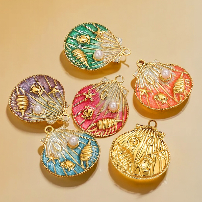 Vacation Conch Stainless Steel Women's Pendants h5Picture3