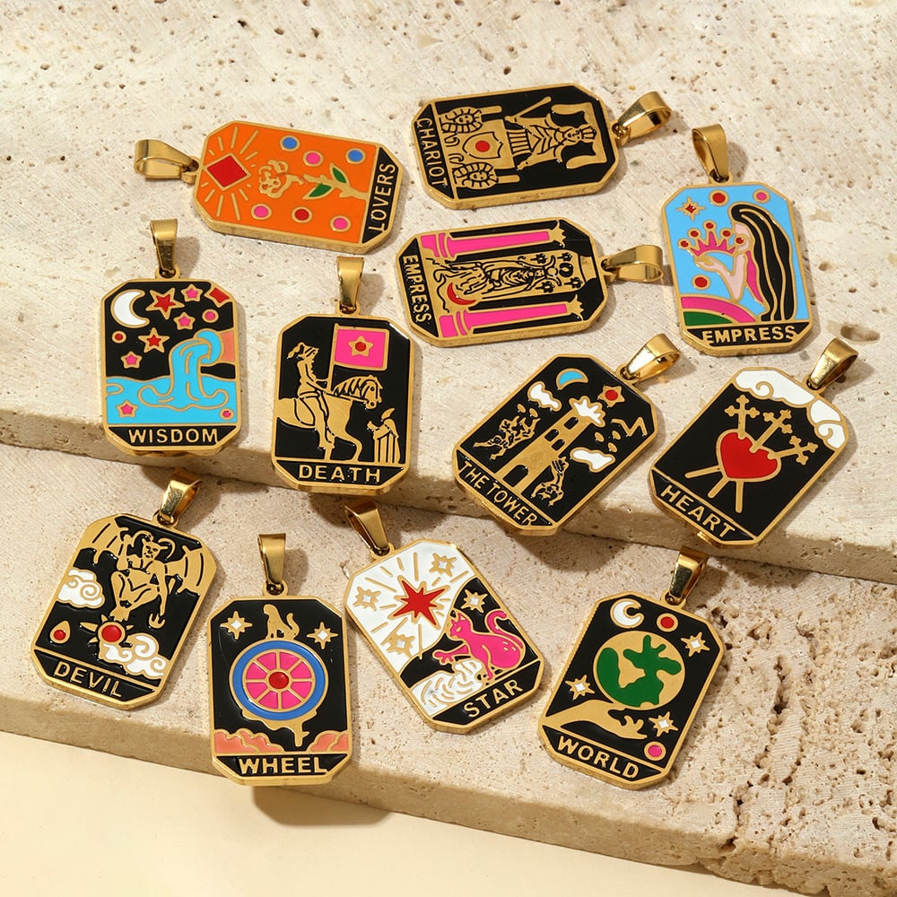 Chic Tarot Stainless Steel Pendants h5Picture4