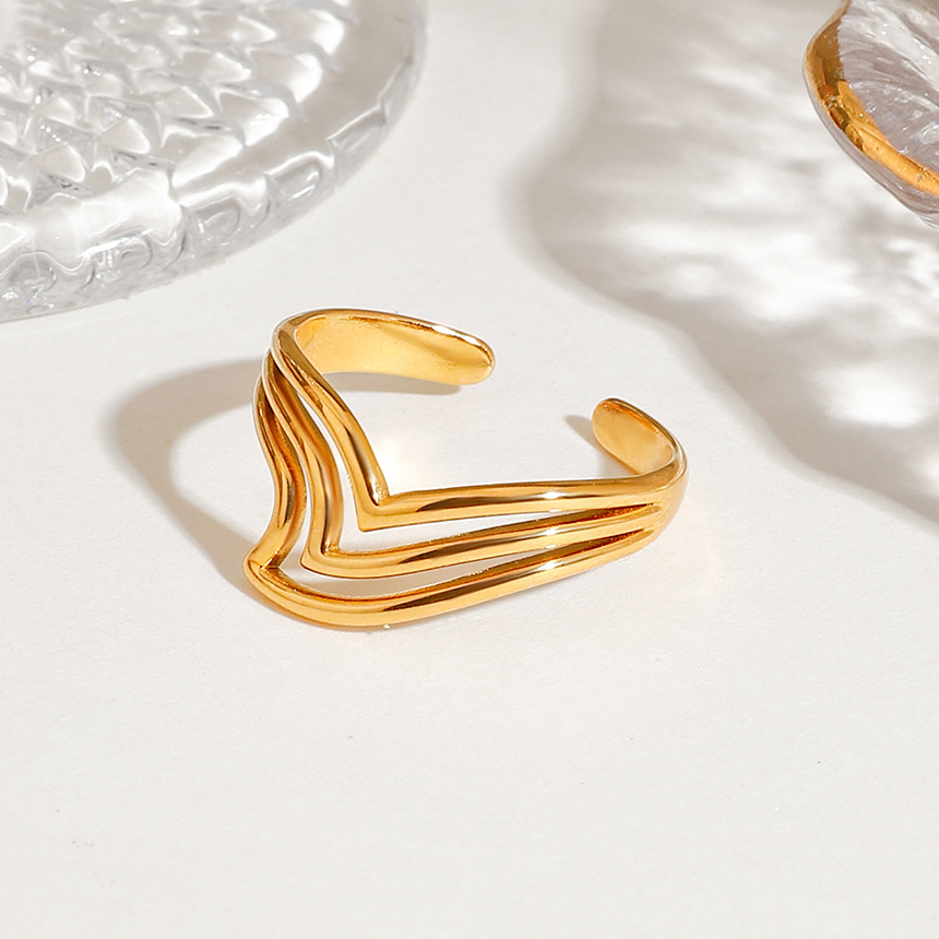 Stainless Steel Gold Color Minimalist Rings h5Picture4