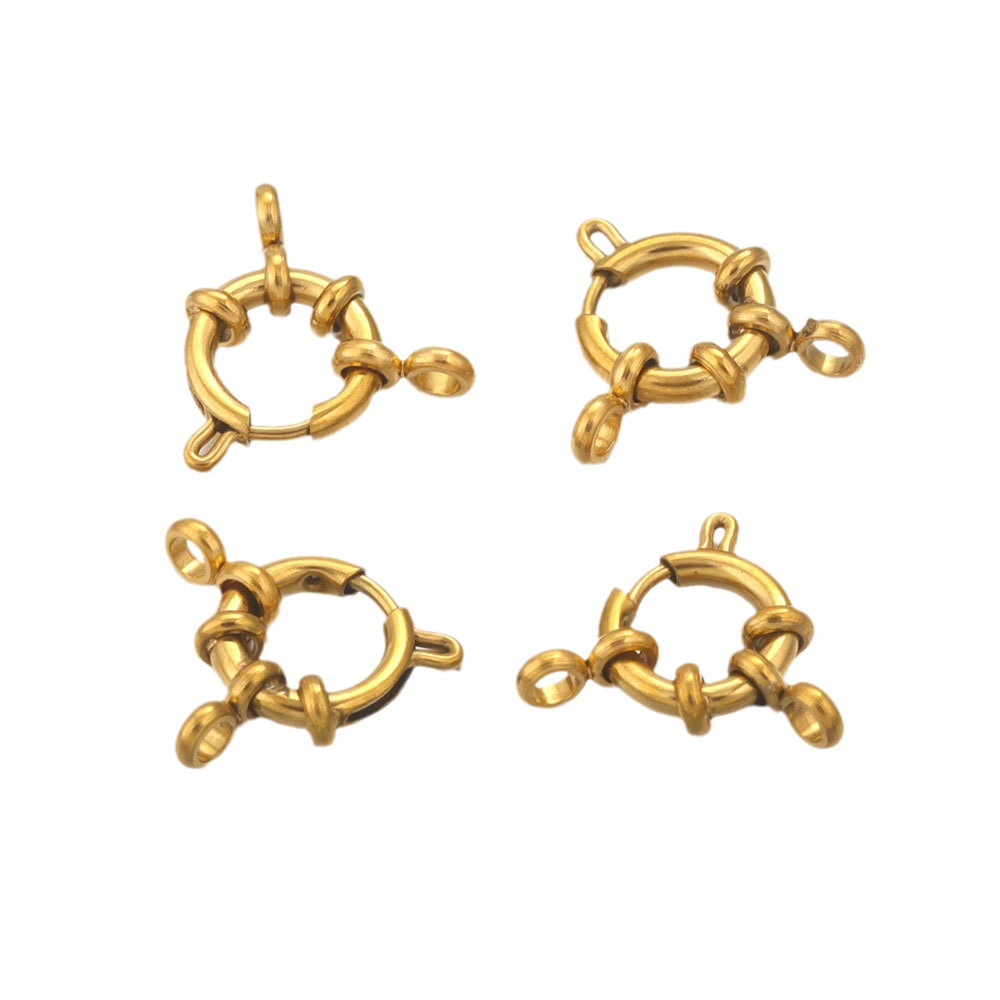 1 piece diy  annular clasp stainless steel gold color women's pendants Picture6