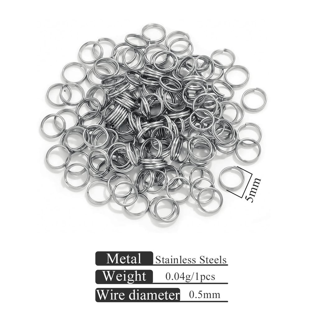 Porte-clés double classique en acier inoxydable pour femme, 1 pièce h5Image2