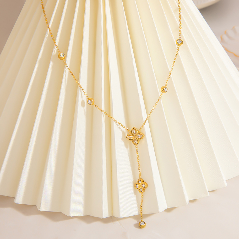 Simple Series Gold Color Stainless Steel Necklaces for Women h5Picture3