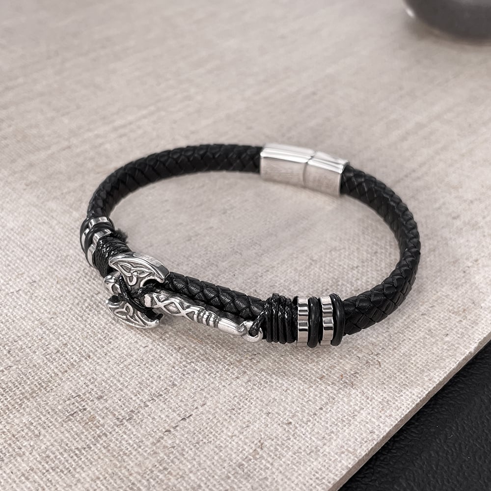 1 Piece Axe Shape Stainless Steel Men's Bracelets h5Picture3