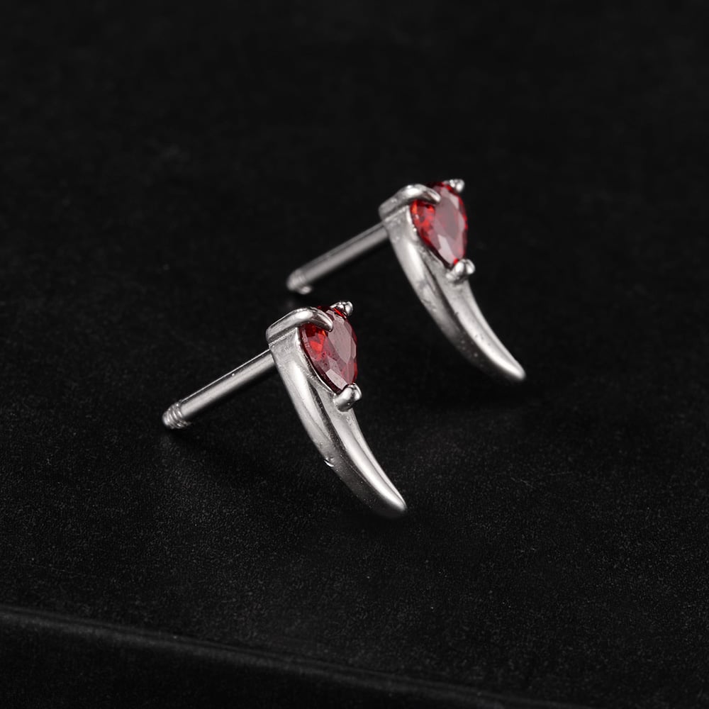 1 Piece Delicate Series Wolf Tooth Shape Stainless Steel Men's Earrings h5Picture6