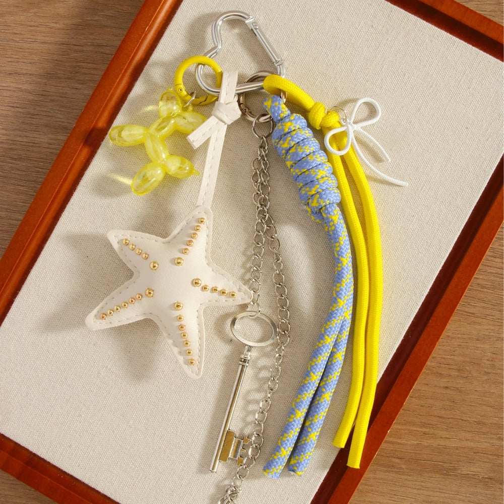 1 Piece Personalized Starfish Key Tassel Women's Bag Pendant Picture3