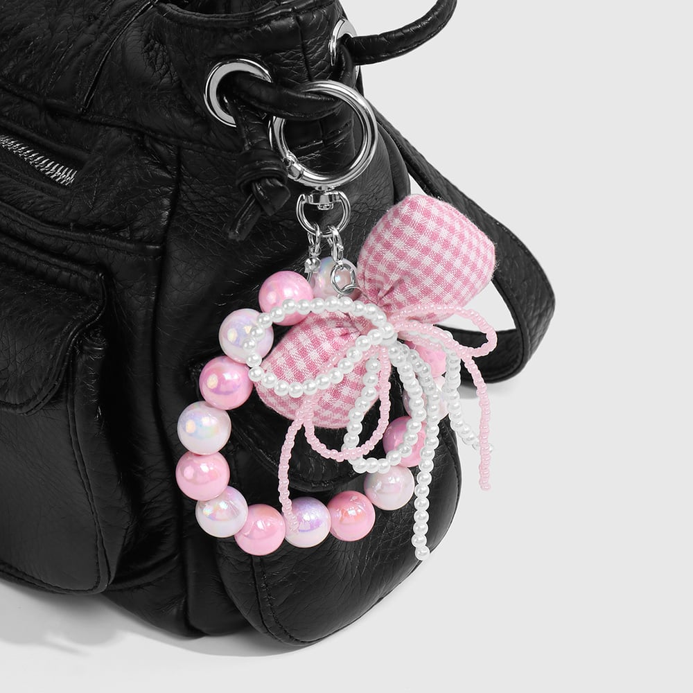 Sweet Beaded Bow Knot Bag Charms Picture9