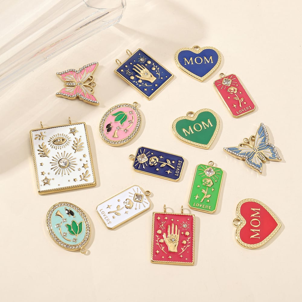 Exquisite Flowers Stainless Steel Gold Color Pendants h5Picture3