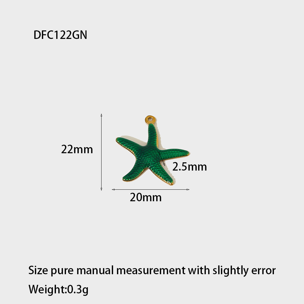 1 Piece Cute DIY Starfish Necklace Accessories Stainless Steel Women's Pendant h5Picture6