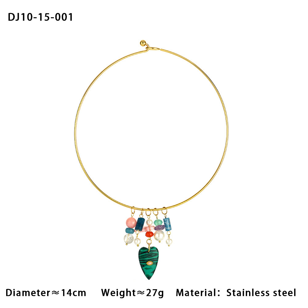 Vakantie Oceanic roestvrij staal goudkleurige dameschokers h5Afbeelding2