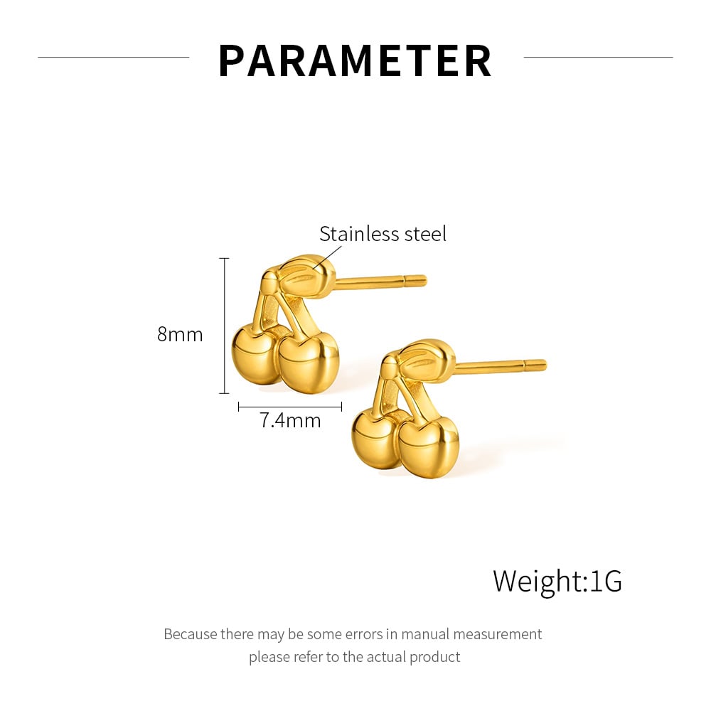 1 Paar Simple Series Daily Plant Edelstahl Goldfarben Damen Ohrstecker Bild2
