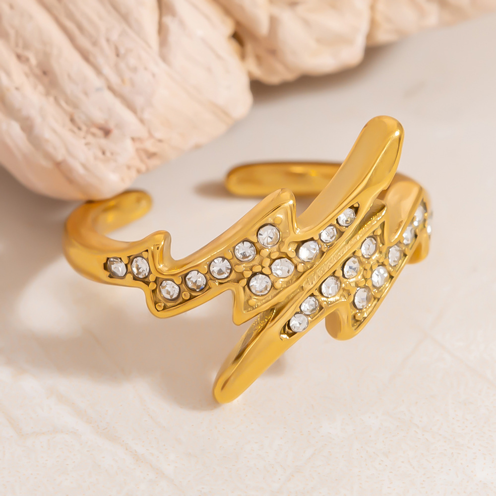 Simple Series Casual Geometric Stainless Steel  Gold Color  Minimalist Rings h5Picture5