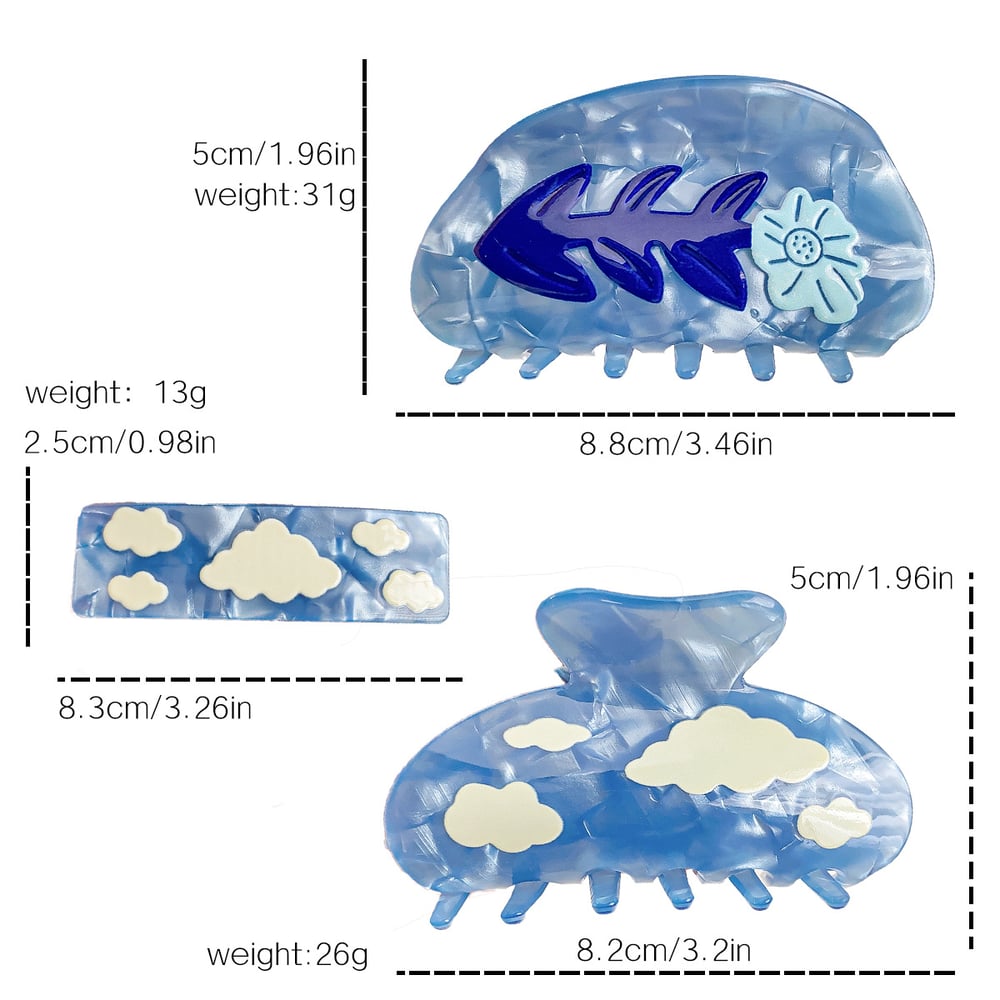 Simple Series Cute Cartoon PVC Women's Hair Claws h5Picture5