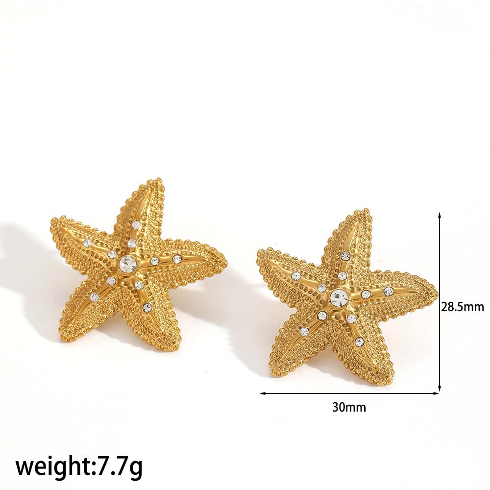 style stainless steel  gold color stud earrings