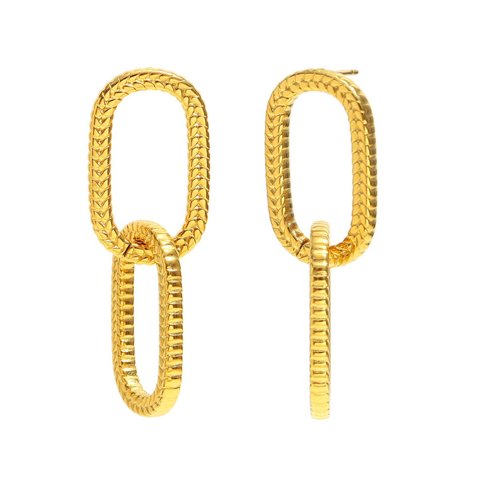 Casual Solid Color Stainless Steel Women's Stud Earrings