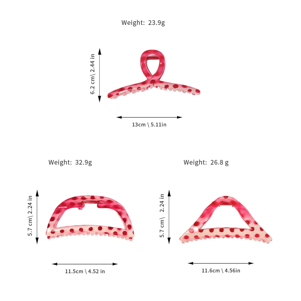 Simple Series Sweet Polka Dots Acrylic Women's Hair Claws h5Picture5