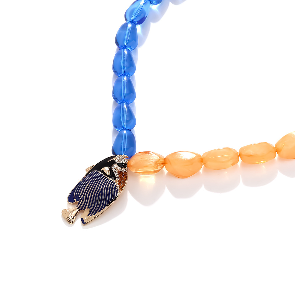 Fisch-Halsketten aus Harzperlenlegierung h5Bild3