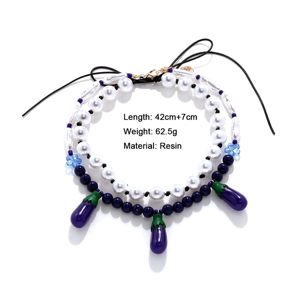 Eggplant Resin Layered Necklaces