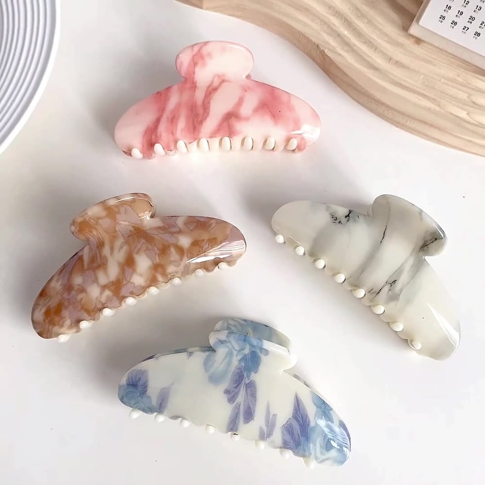 Simple Elegant Swoosh Resin Women's Hair Claws h5Picture3