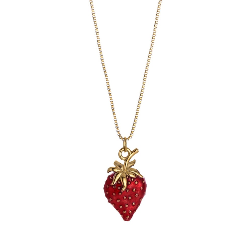 1 Pair Luxurious Series Elegant Heart Stainless Steel   Gold Color  Women's Pendant Necklaces