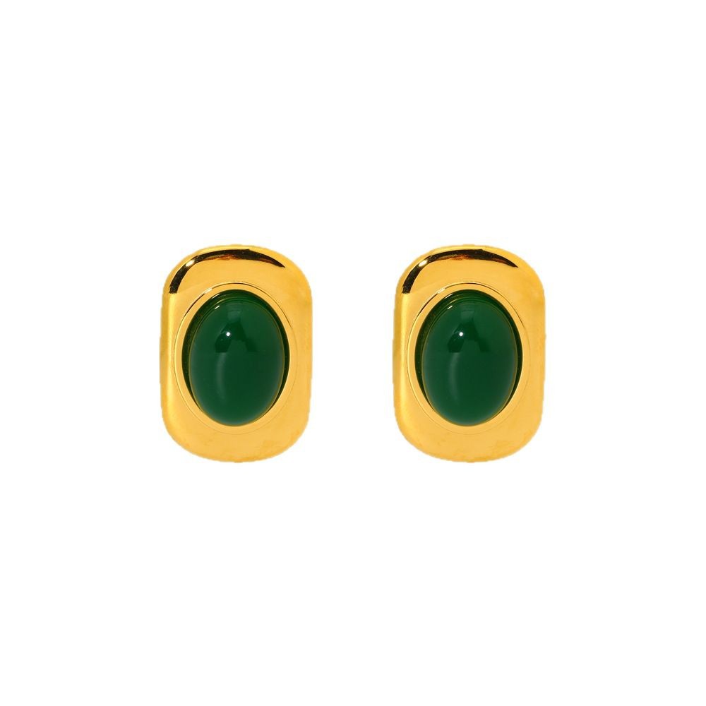High End Retro Red And Green Elliptical Women's Rings h5Picture5