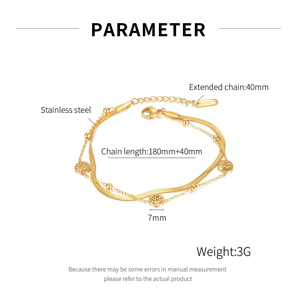 1 Stück Simple Series Daily Flower Edelstahl Goldfarben Damen Kettenarmbänder Bild8