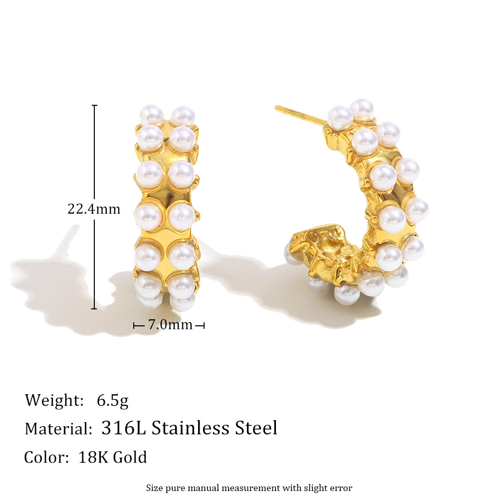 Simple Series Elegant Solid Color Women's Hoop Earrings h5Picture2