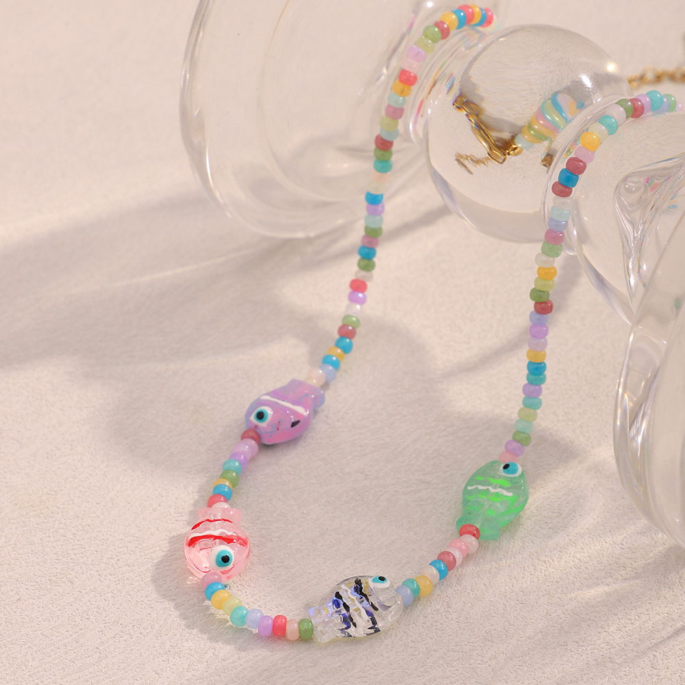 Acrylic Cute Mushroom Accessory Women's Necklaces h5Picture3