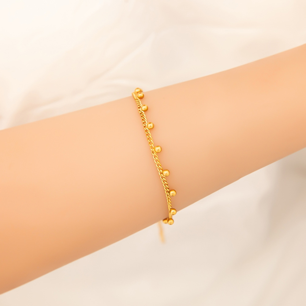 Simple Series Daily DIY Gold Color  Stainless Steel Women's Chain Bracelets h5Picture5